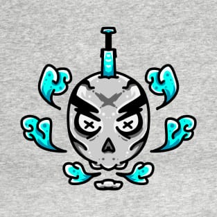 Death Skull Blue Smoke T-Shirt